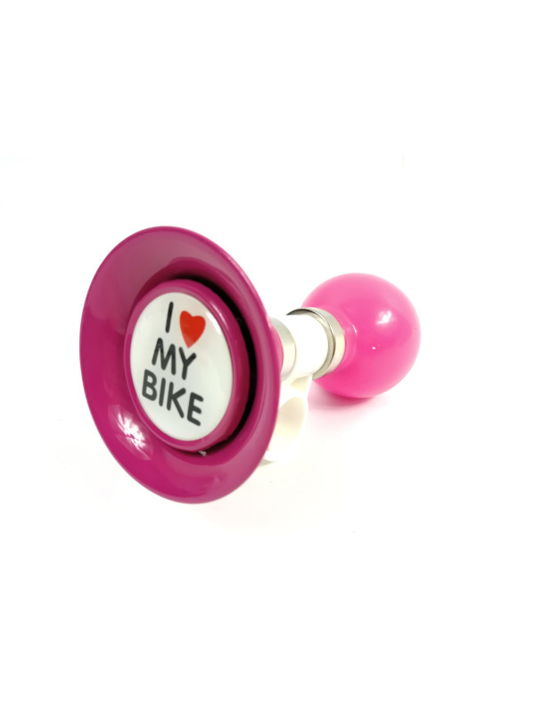 TRĄBKA I LOVE MY BIKE RÓŻOWA