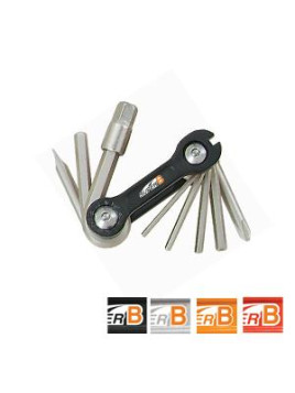 KLUCZ SUPER-B SCYZORYK 10 FUNKCJI POMARAŃCZ