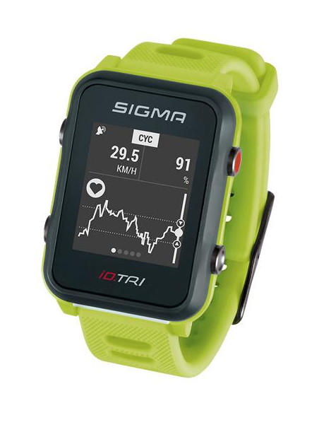 PULSOMETR Z GPS SIGMA ID.TRI LIMONKOWY 24270 SET