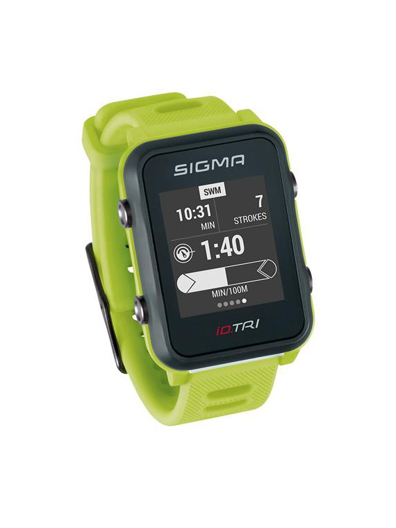 PULSOMETR Z GPS SIGMA ID.TRI LIMONKOWY 24270 SET
