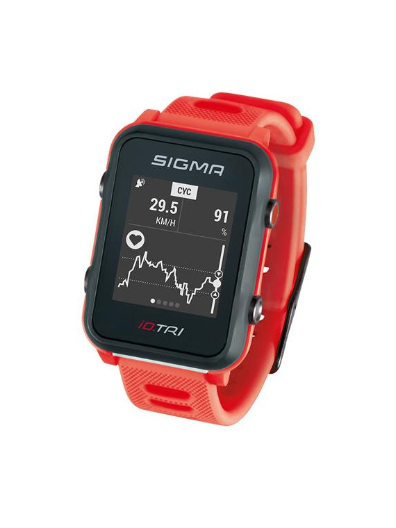 PULSOMETR Z GPS SIGMA ID.TRI CZERWONY 24280 SET