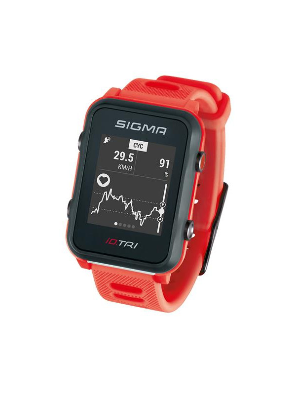 PULSOMETR Z GPS SIGMA ID.TRI CZERWONY 24280 SET