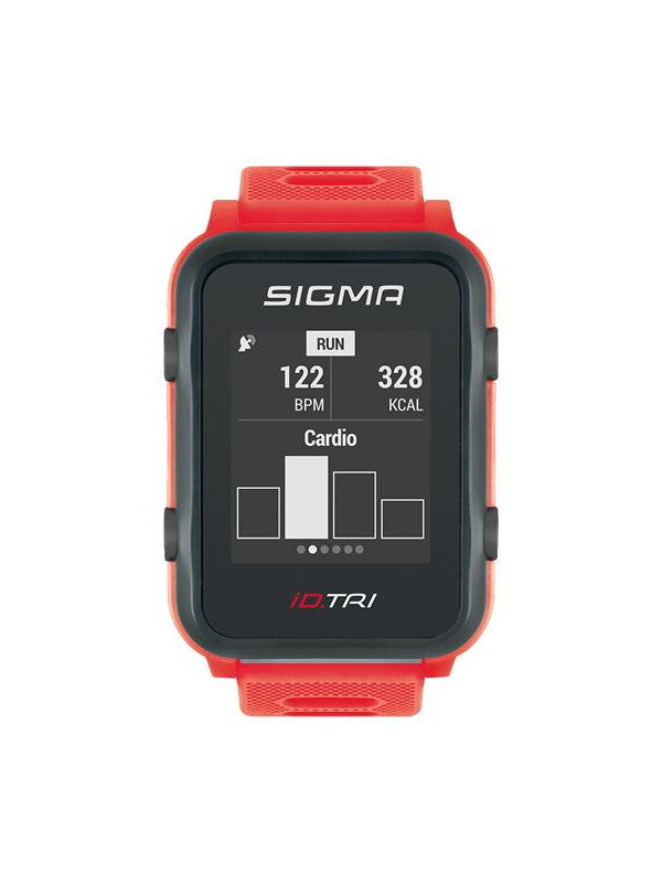 PULSOMETR Z GPS SIGMA ID.TRI CZERWONY 24280 SET