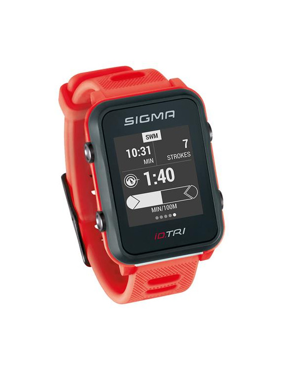 PULSOMETR Z GPS SIGMA ID.TRI CZERWONY 24280 SET