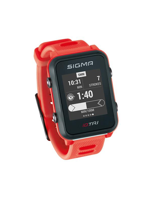 PULSOMETR Z GPS SIGMA ID.TRI CZERWONY 24280 SET