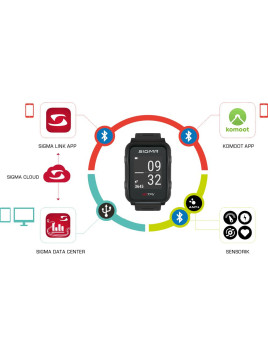 PULSOMETR Z GPS SIGMA ID.TRI CZERWONY 24280 SET