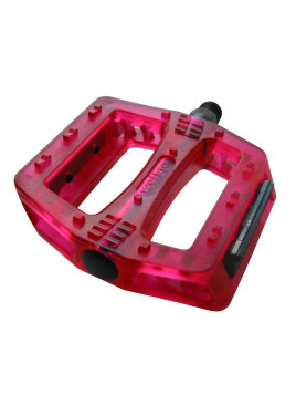 PEDAŁY WELLGO B107 RED TRANSPARENT BMX