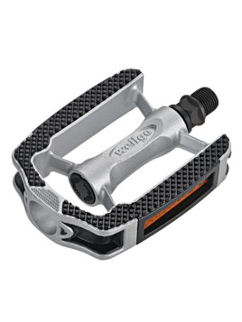 PEDAŁY WELLGO C169 MTB SREBRNE ALU/KRATON