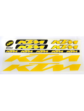 NAKLEJKA KTM ZÓŁTY 5 SZT.= KPL
