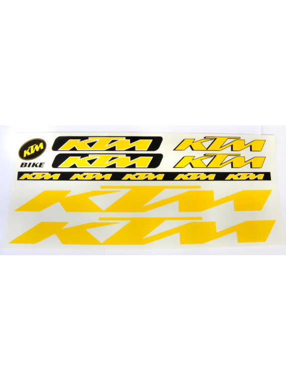 NAKLEJKA KTM ZÓŁTY 5 SZT.= KPL