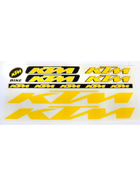 NAKLEJKA KTM ZÓŁTY 5 SZT.= KPL