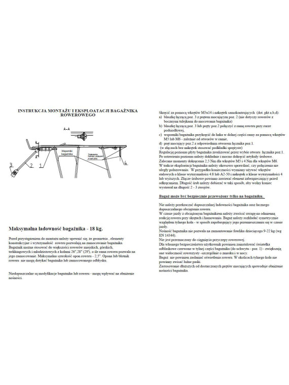 BAGAŻNIK 26" REGULOWANY SD26.92.20 PUN