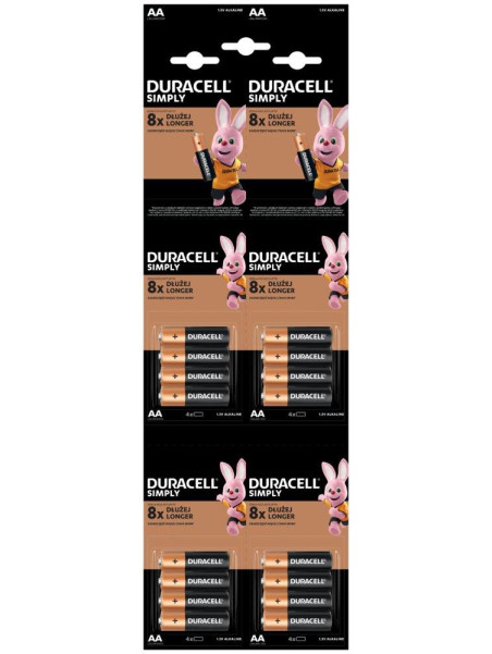 BATERIE LR6 AA 16PAK (4X4) DURACELL BASIC MN1500