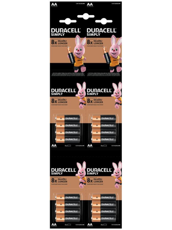 BATERIE LR6 AA 16PAK (4X4) DURACELL BASIC MN1500