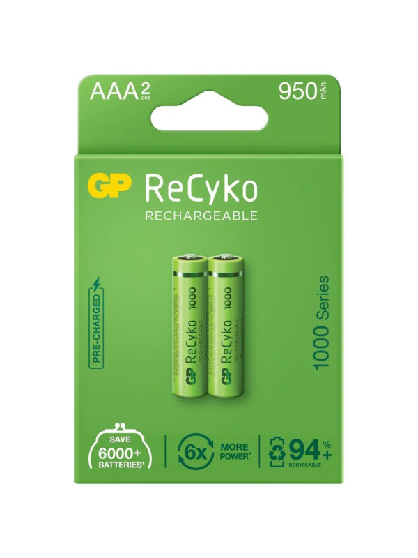 AKUMULATORKI R03 AAA GP RECYKO 2 SZT. BLISTER