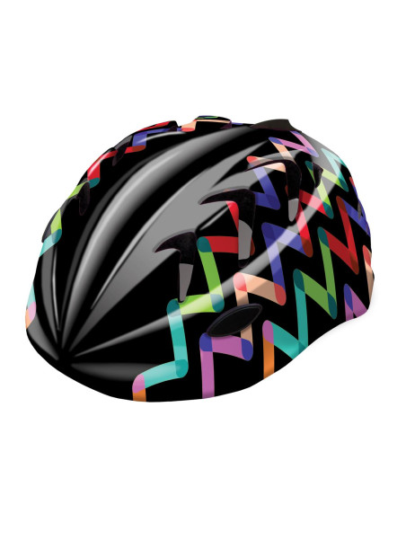 KASK B-SKIN "XS" KIDY PRO ZIGZAG 44-48CM CZARNY