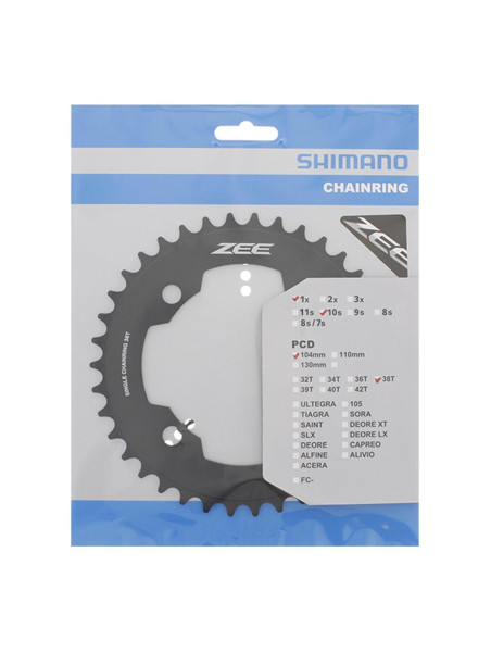 TARCZA DO KORBY SHIMANO 38T M640 ZEE CZARNA 1X10S