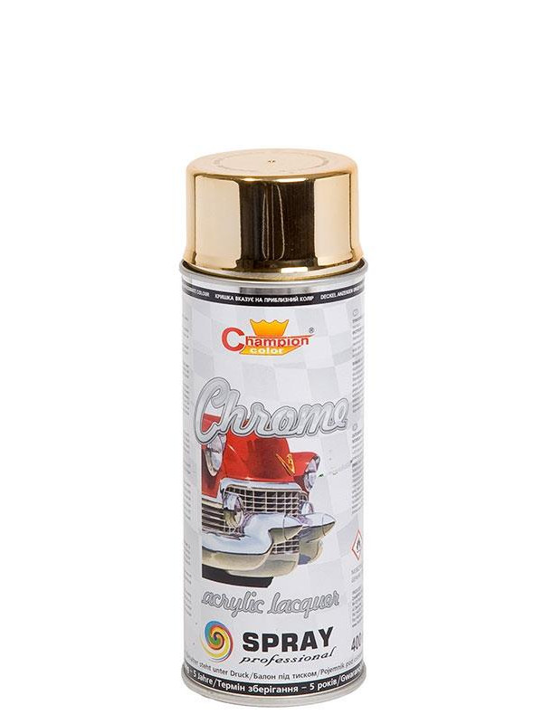 LAKIER CHAMPION SUPER CHROM 400ML ZŁOTY