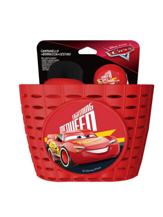 ZESTAW UPOMINEK DISNEY KOSZYK BIDON DZWONEK CARS