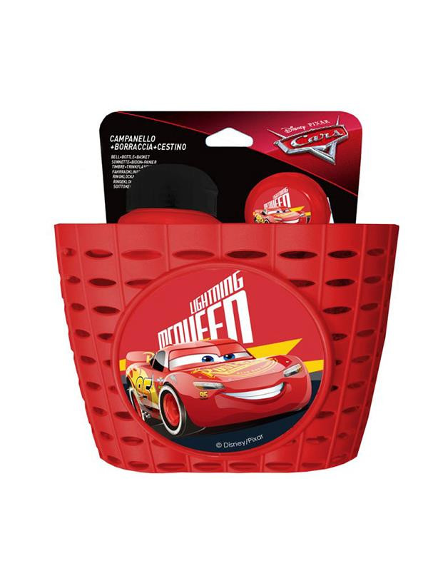 ZESTAW UPOMINEK DISNEY KOSZYK BIDON DZWONEK CARS