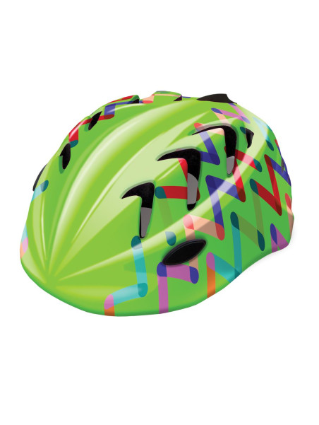 KASK B-SKIN "XS" KIDY PRO ZIGZAG 44-48CM ZIELONY