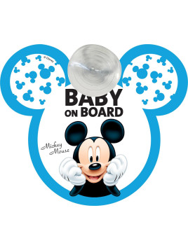 NAKLEJKA PRZYSSAWKA OSTRZEG. BABY ON BOARD MICKEY