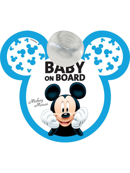 NAKLEJKA PRZYSSAWKA OSTRZEG. BABY ON BOARD MICKEY