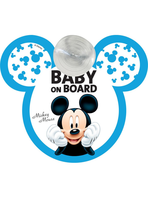 NAKLEJKA PRZYSSAWKA OSTRZEG. BABY ON BOARD MICKEY