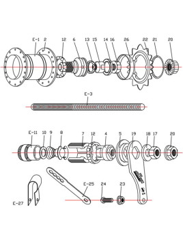 OŚ TORPEDA 1STOPNIOWA QUANDO E-3