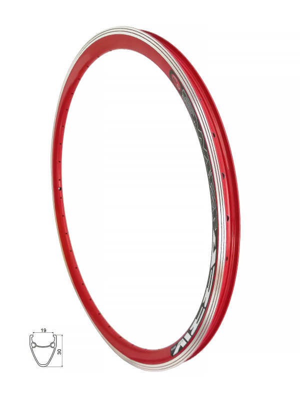 OBRĘCZ 26" STOŻEK 30mm 36 CZERWONY