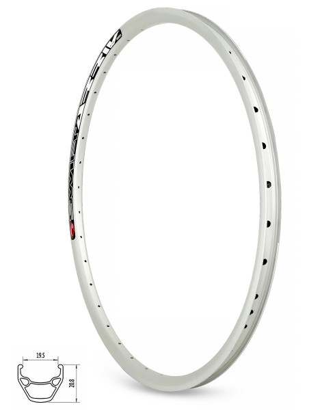 OBRĘCZ 26" DISC 36otw SREBRNA