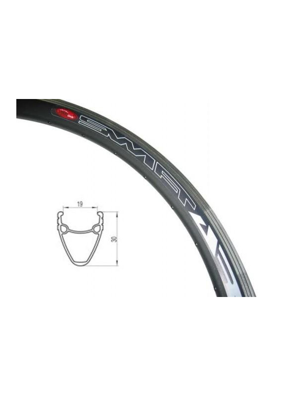 OBRĘCZ 24" STOŻEK 30mm 36 CZARNA