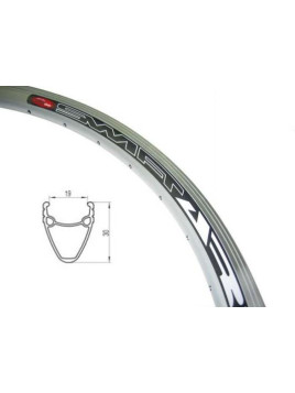 OBRĘCZ 24" STOŻEK 30mm 36 SREBRNA