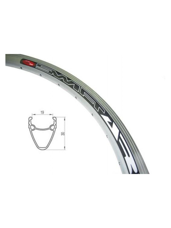 OBRĘCZ 24" STOŻEK 30mm 36 SREBRNA