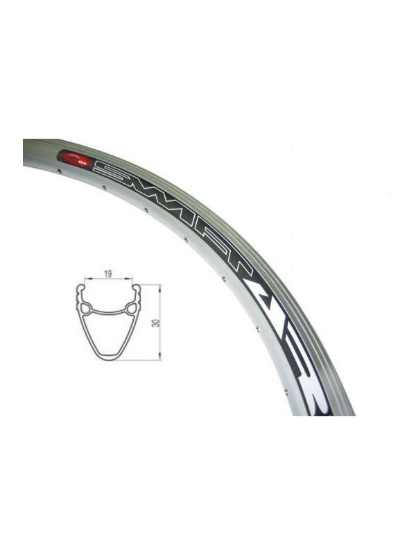 OBRĘCZ 24" STOŻEK 30mm 36 SREBRNA