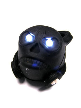 LAMPA P. SKULL CZARNA 2 WHITE LEDS BEZ BATERII