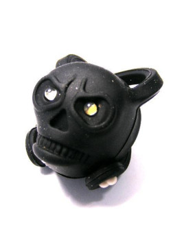 LAMPA P. SKULL CZARNA 2 WHITE LEDS BEZ BATERII