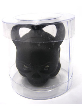 LAMPA P. SKULL CZARNA 2 WHITE LEDS BEZ BATERII
