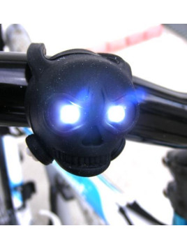LAMPA P. SKULL CZARNA 2 WHITE LEDS BEZ BATERII
