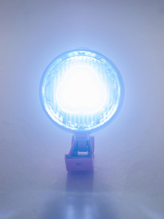 LAMPA PRZÓD CITY 3LED  RÓŻOWA bez baterii