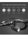 LAMPA PRZÓD GACIRON V7D 1000 LUM USB + ALU BUTLER