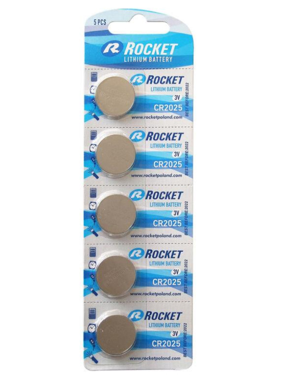 BATERIA CR2025 ROCKET BLISTER 5 SZT