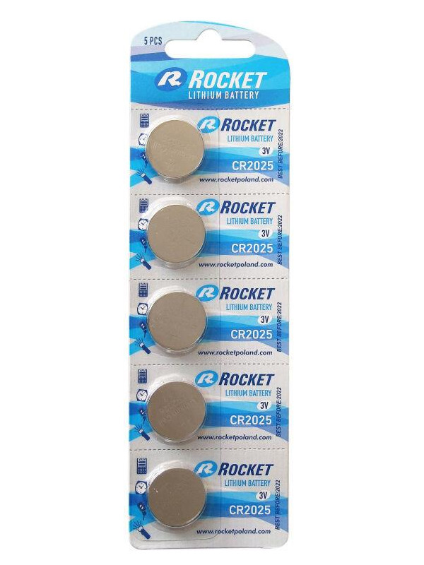 BATERIA CR2025 ROCKET BLISTER 5 SZT