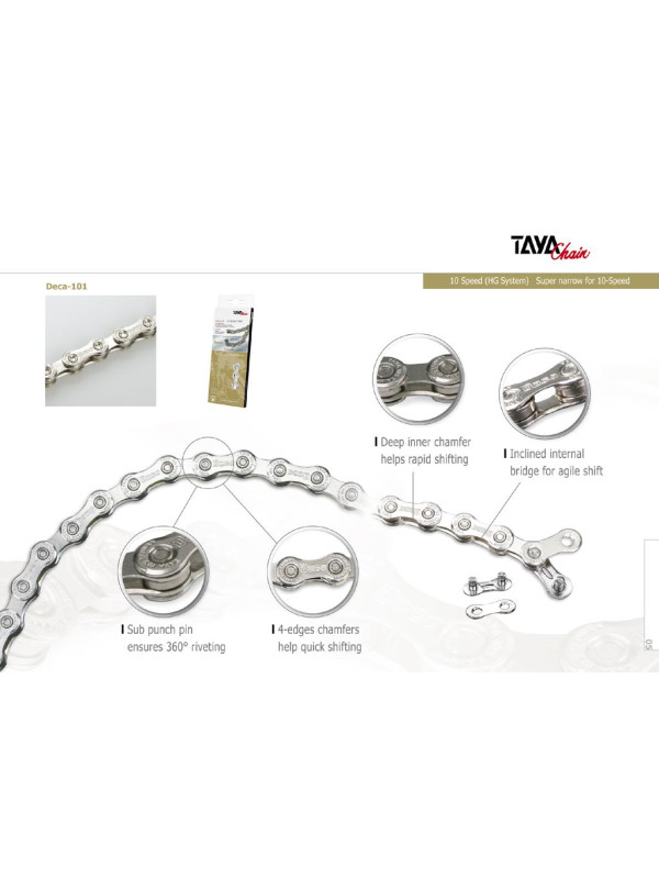 ŁAŃCUCH 10 RZ TAYA e DECA-101 128 OG. E-BIKE