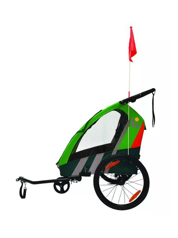 PRZYCZEPKA ROWEROWA BELLELLI TRAILBLAZER ZIELONA