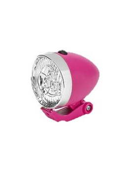 LAMPA PRZÓD CITY 3 LED NA BATERIE RÓŻOWA