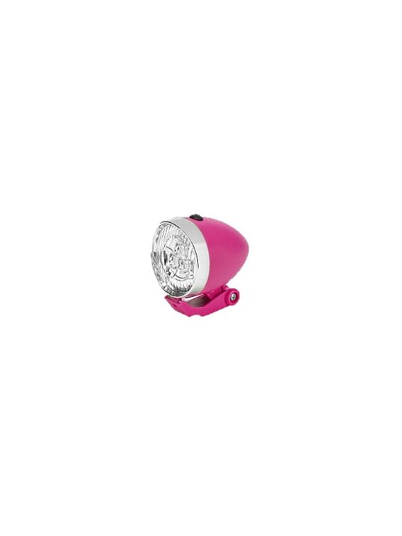 LAMPA PRZÓD CITY 3 LED NA BATERIE RÓŻOWA