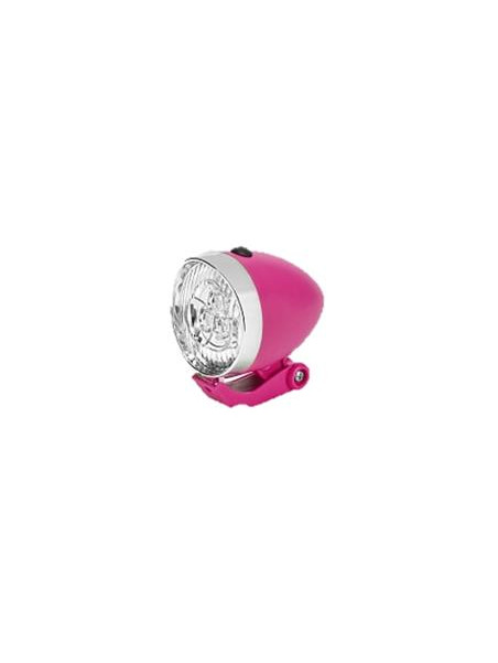 LAMPA PRZÓD CITY 3 LED NA BATERIE RÓŻOWA