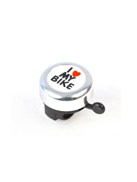 DZWONEK I LOVE MY BIKE SREBRNY D: 49mm