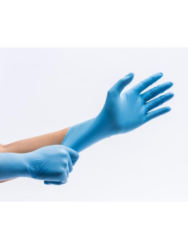 RĘKAWICZKI NITRYLOWE XL 100SZT NIEBIESKIE 4MD ALOE